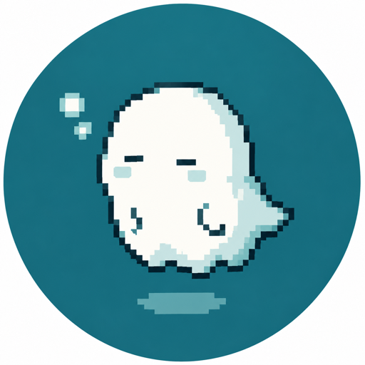 ねむたげなドット絵のおばけ